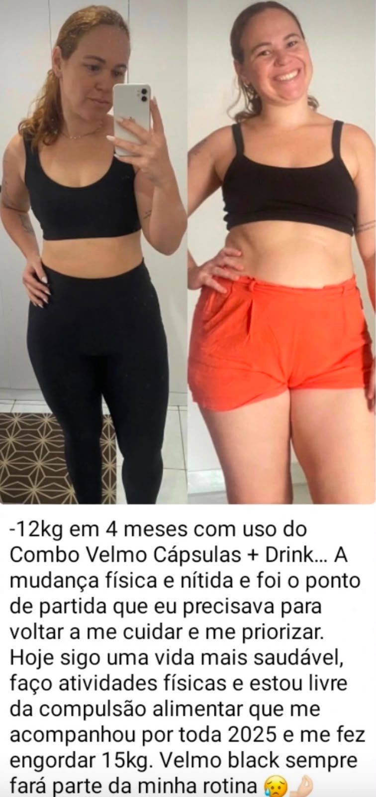Antes e depois de cliente 2